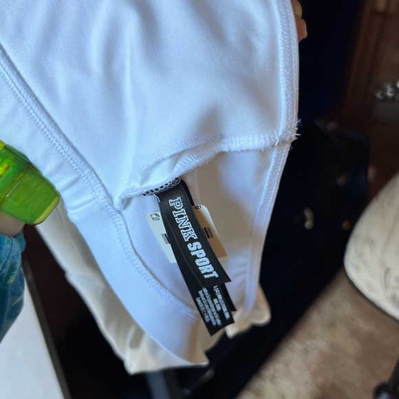 NWT Victoria Secret Pink Sport ultimate lightly lined one shoulder white bra. - Picture 13 of 15